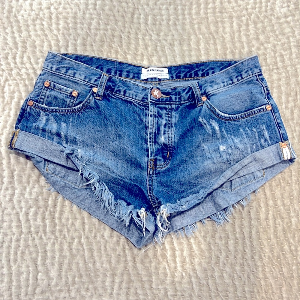 One Teaspoon denim shorts. Size 30.